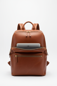 Urban Commuter Backpack – Walnut Brown – Front